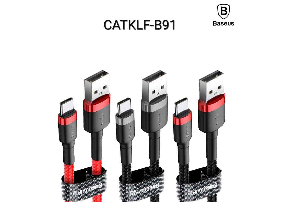 کابل تبدیل USB به USB-C باسئوس مدل CATKLF-B91 Cafule طول 1 متر