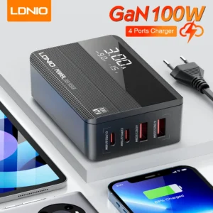 شارژر رومیزی سوپر فست 100 وات الدینیو مدل A4809C نسل GaN
