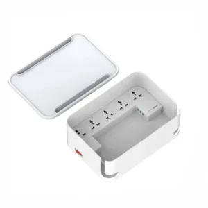 چند راهی برق ارت دار الدینیو SN5310 با کابل 2 متری + شارژر USB