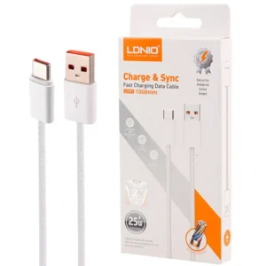 کابل تایپ سی فست شارژ الدینیو مدل LS901 طول 1 متر کنفی 25 وات